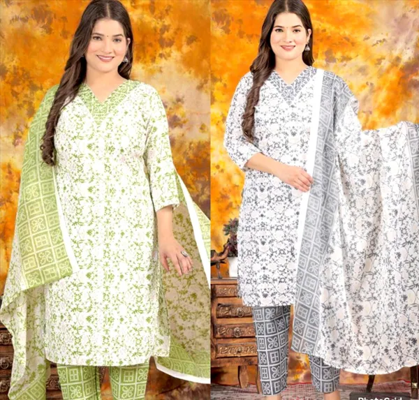 White_Kurta_Pant_Dupatta_Set_For_Women_Combo_Set_Pack_Of_2