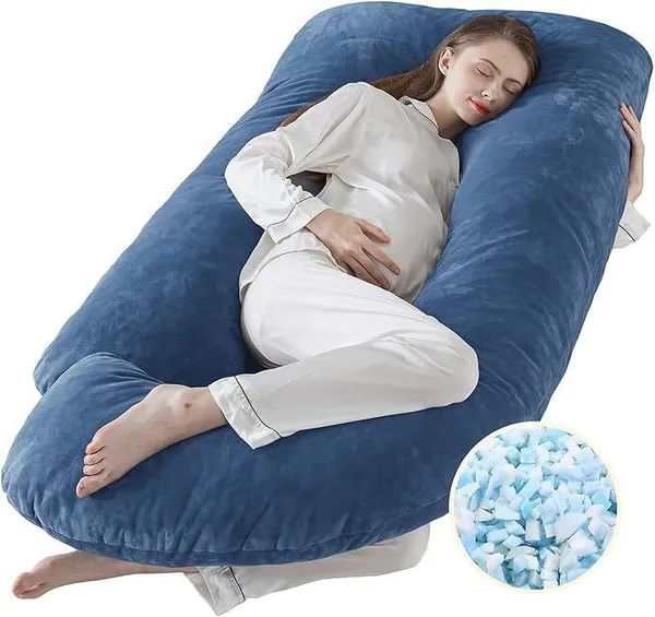 J_Shape_Microfiber_Solid_Pregnancy_Pillow