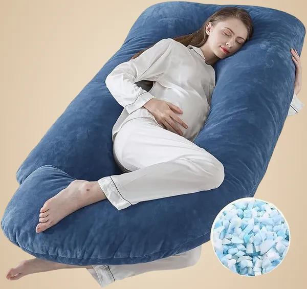 J_Shape_Microfiber_Solid_Pregnancy_Pillow