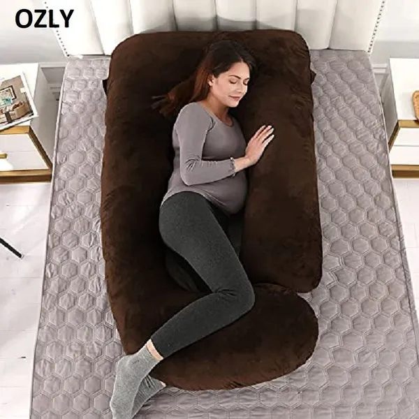 56_Inches_Full_Body_Pillow_Maternity_Pillow_For_Pregnant_Women_And_Comfort_J_Shaped_Pillow_With_Removable_Washable_Velvet_Cover