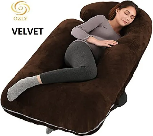 56_Inches_Full_Body_Pillow_Maternity_Pillow_For_Pregnant_Women_And_Comfort_J_Shaped_Pillow_With_Removable_Washable_Velvet_Cover