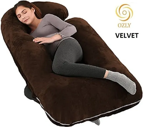 56_Inches_Full_Body_Pillow_Maternity_Pillow_For_Pregnant_Women_And_Comfort_J_Shaped_Pillow_With_Removable_Washable_Velvet_Cover