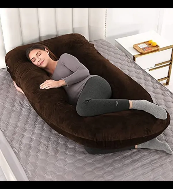 J_Shape_Microfiber_Solid_Pregnancy_Pillow