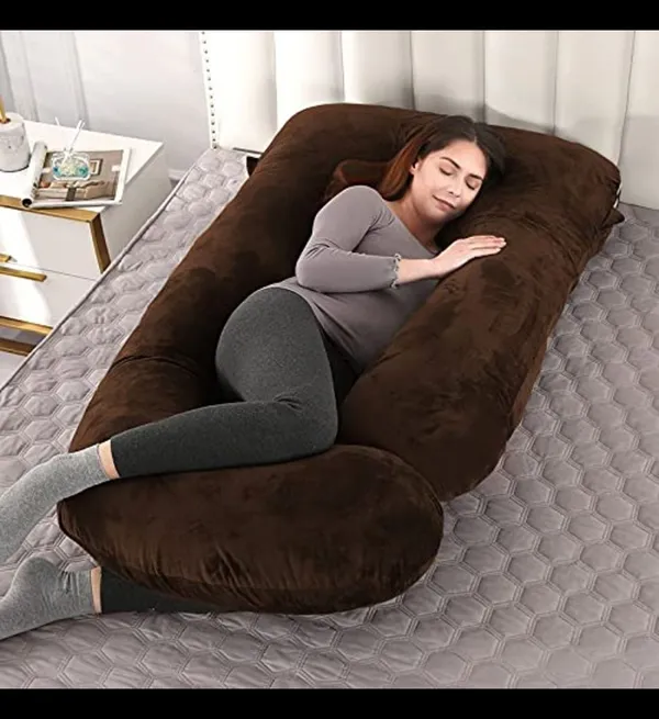 J_Shape_Microfiber_Solid_Pregnancy_Pillow