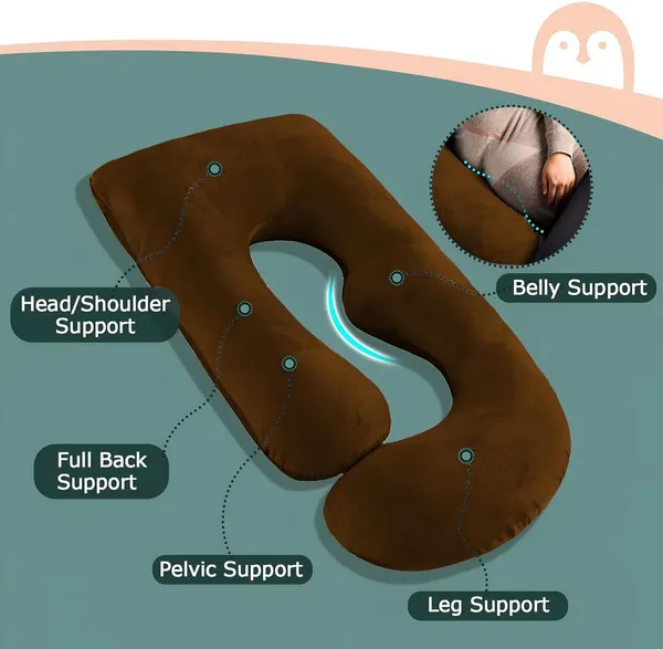 J_Shape_Microfiber_Solid_Pregnancy_Pillow
