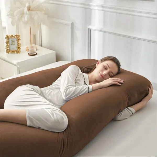 J_Shape_Microfiber_Solid_Pregnancy_Pillow