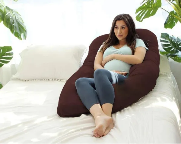 J_Shape_Microfiber_Solid_Pregnancy_Pillow