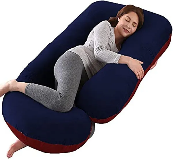Dark_Blue_And_Maroon_Pregnancy_Pillow_J_Shape