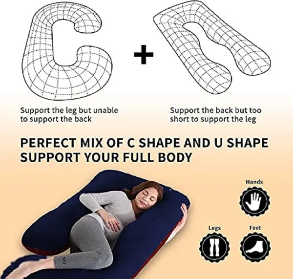 Dark_Blue_And_Maroon_Pregnancy_Pillow_J_Shape