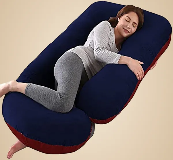 Dark_Blue_And_Maroon_Pregnancy_Pillow_J_Shape