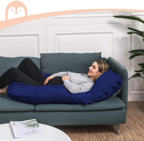 J_Shape_Microfiber_Solid_Pregnancy_Pillow