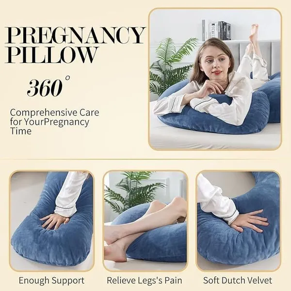J_Shape_Microfiber_Solid_Pregnancy_Pillow