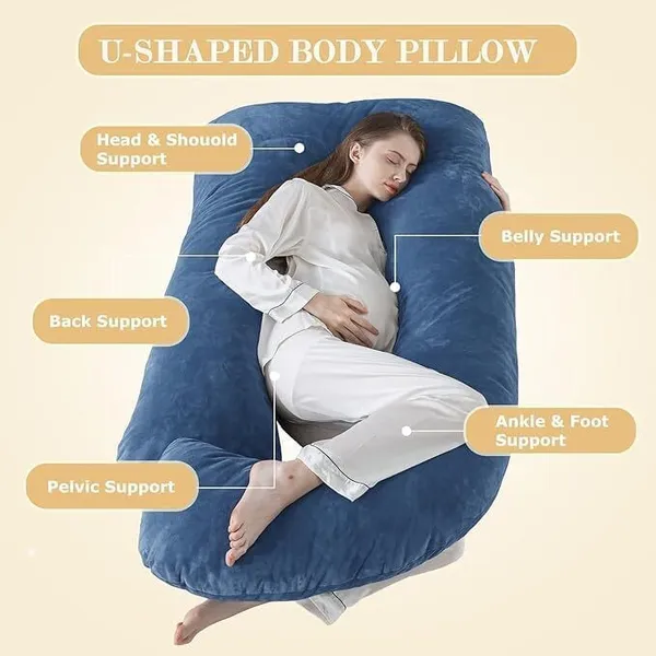 J_Shape_Microfiber_Solid_Pregnancy_Pillow