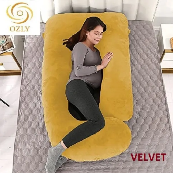 56_Inches_Full_Body_Pillow_Maternity_Pillow_For_Pregnant_Women_And_Comfort_J_Shaped_Pillow_With_Removable_Washable_Velvet_Cover