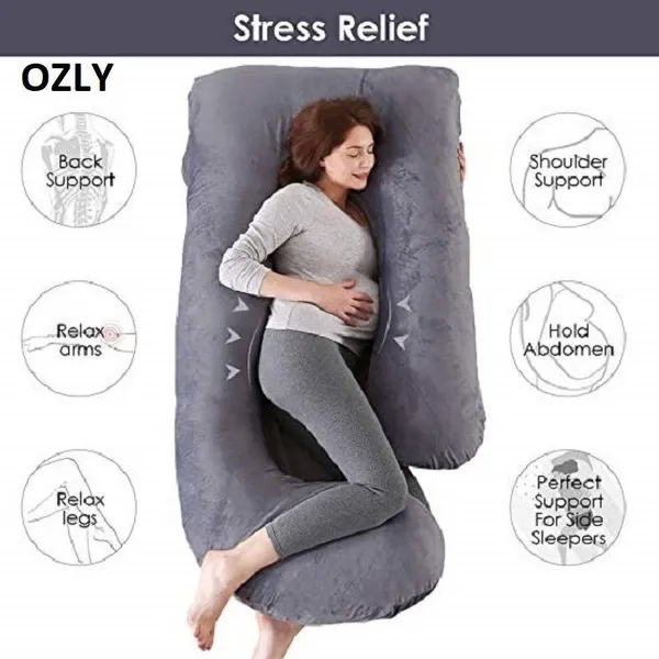 56_Inches_Full_Body_Pillow_Maternity_Pillow_For_Pregnant_Women_And_Comfort_J_Shaped_Pillow_With_Removable_Washable_Velvet_Cover