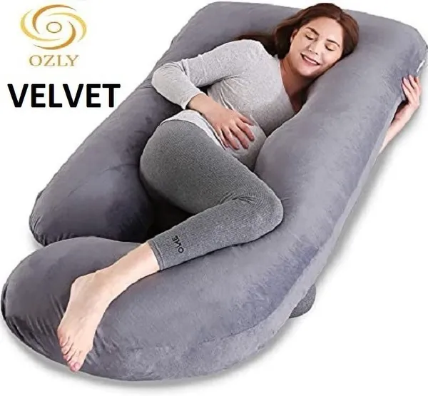 56_Inches_Full_Body_Pillow_Maternity_Pillow_For_Pregnant_Women_And_Comfort_J_Shaped_Pillow_With_Removable_Washable_Velvet_Cover