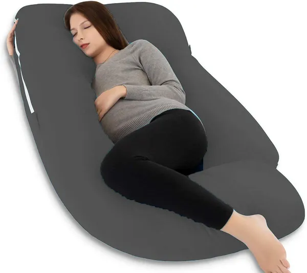 Grey_Polyester_Fibre_Pregnancy_Pillow