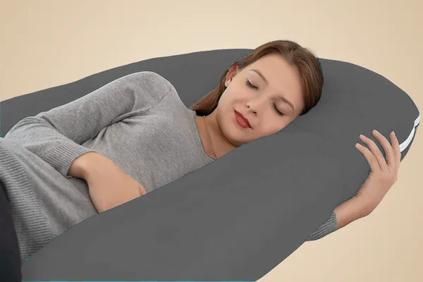Grey_Polyester_Fibre_Pregnancy_Pillow