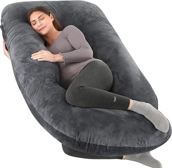 J_Shape_Microfiber_Solid_Pregnancy_Pillow