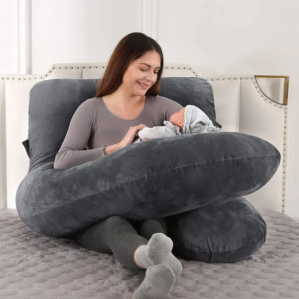 J_Shape_Microfiber_Solid_Pregnancy_Pillow
