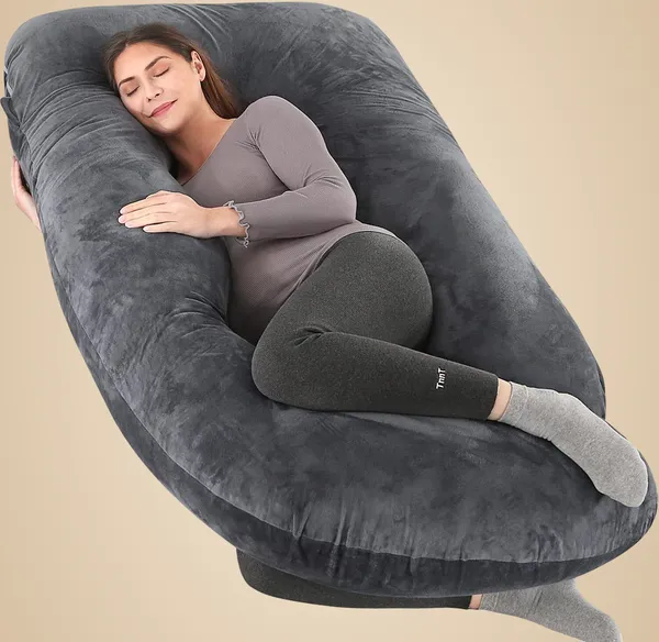 J_Shape_Microfiber_Solid_Pregnancy_Pillow