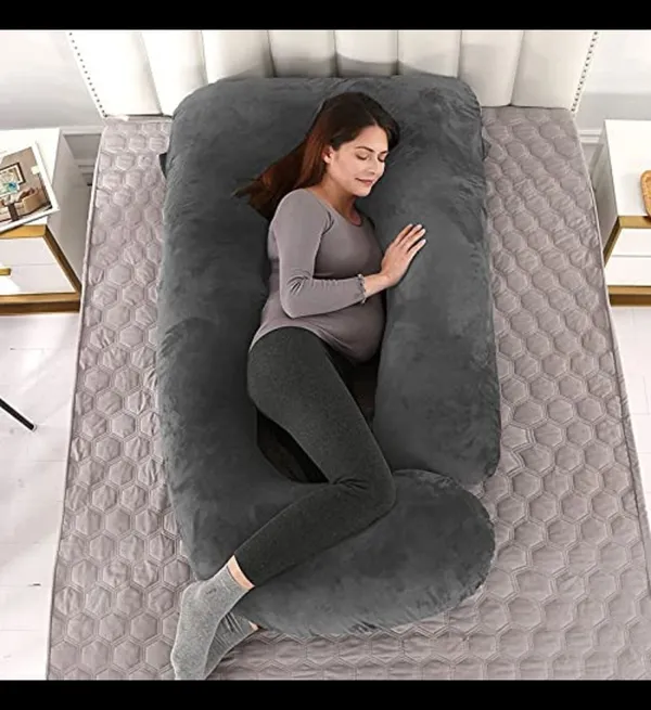 J_Shape_Microfiber_Solid_Pregnancy_Pillow