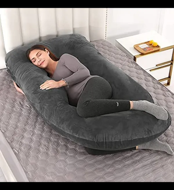 J_Shape_Microfiber_Solid_Pregnancy_Pillow