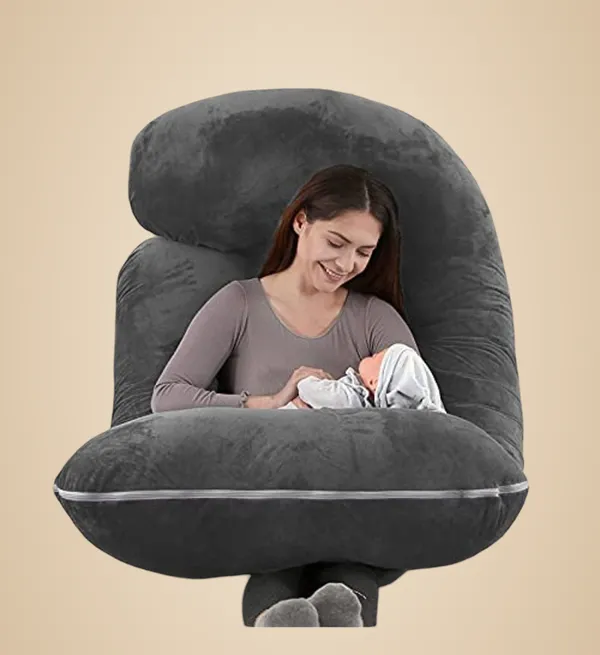 J_Shape_Microfiber_Solid_Pregnancy_Pillow