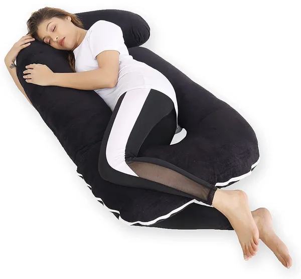 56_Inches_Full_Body_Pillow_Maternity_Pillow_For_Pregnant_Women_And_Comfort_J_Shaped_Pillow_With_Removable_Washable_Velvet_Cover