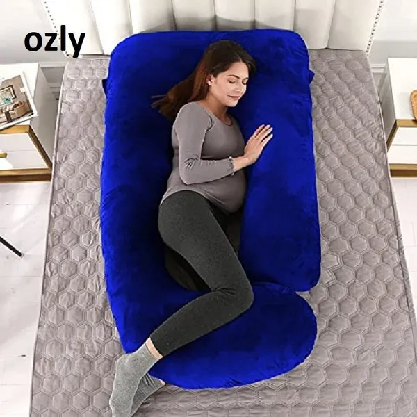 56_Inches_Full_Body_Pillow_Maternity_Pillow_For_Pregnant_Women_And_Comfort_J_Shaped_Pillow_With_Removable_Washable_Velvet_Cover