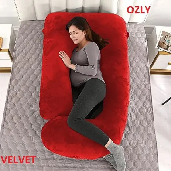 56_Inches_Full_Body_Pillow_Maternity_Pillow_For_Pregnant_Women_And_Comfort_J_Shaped_Pillow_With_Removable_Washable_Velvet_Cover