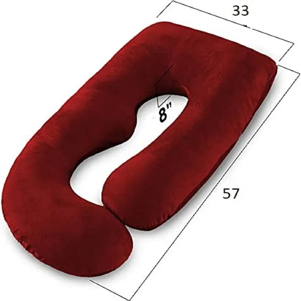 Maroon_J_Shape_Pregnancy_Pillow