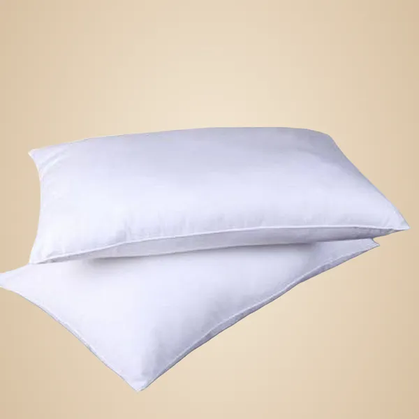 White_Microfibre_Vacuum_Plain_Pillow_Pack_Of_2