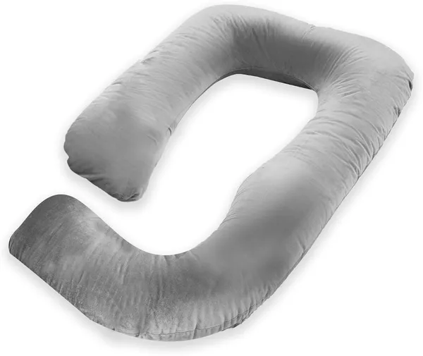Microfiber_Solid_Pregnancy_Pillow_Pack_Of_1_Grey