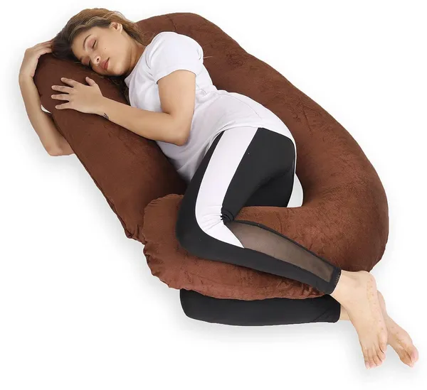 Microfiber_Solid_Pregnancy_Pillow_Pack_Of_1_Brown