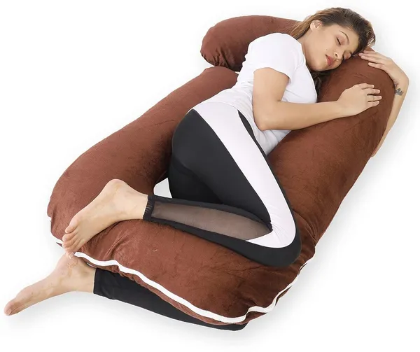 Microfiber_Solid_Pregnancy_Pillow_Pack_Of_1_Brown