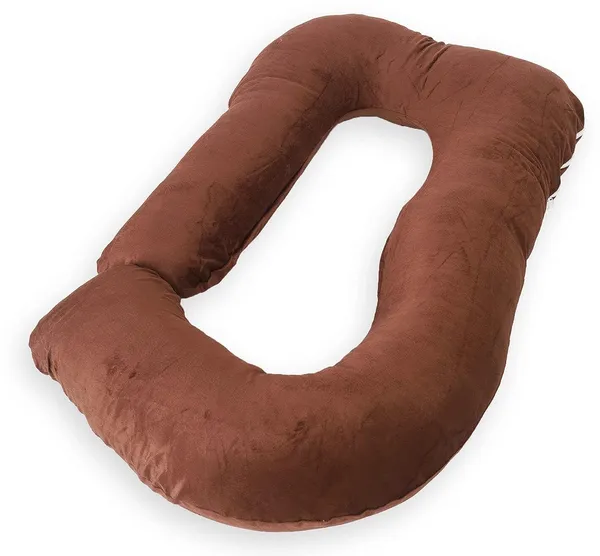 Microfiber_Solid_Pregnancy_Pillow_Pack_Of_1_Brown