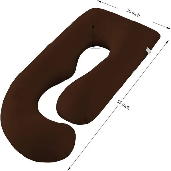 Microfiber_Solid_Pregnancy_Pillow_Pack_Of_1_Brown