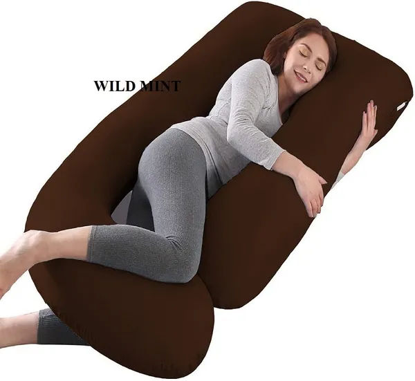 Microfiber_Solid_Pregnancy_Pillow_Pack_Of_1_Brown