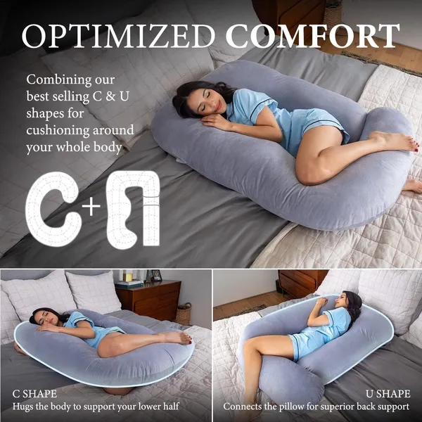 Microfiber_Solid_Pregnancy_Pillow_Pack_Of_1_Grey