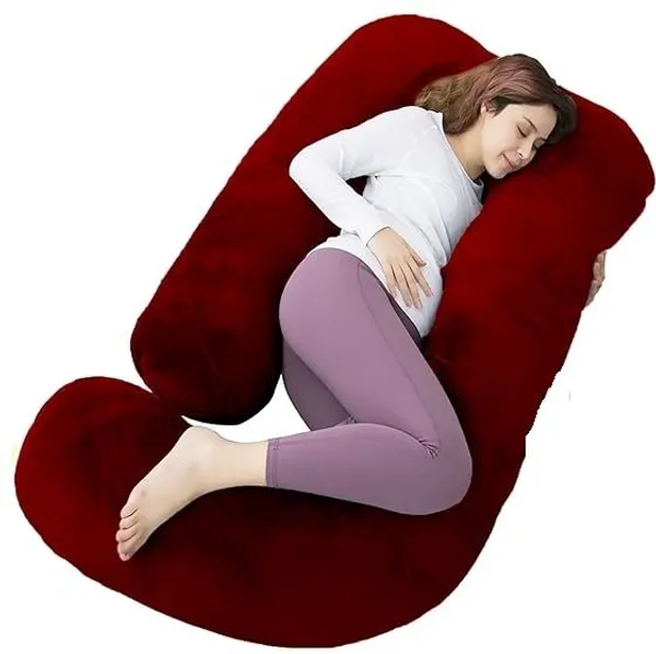 Ultra_Soft_J_Microfiber_Solid_Pregnancy_Pillow_Pack_Of_1_Maroon