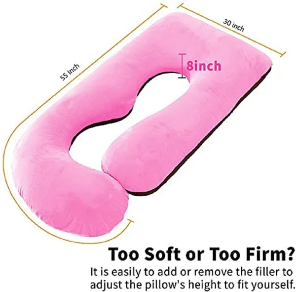Pink_And_Brown_Pregnancy_Pillow_J_Shape