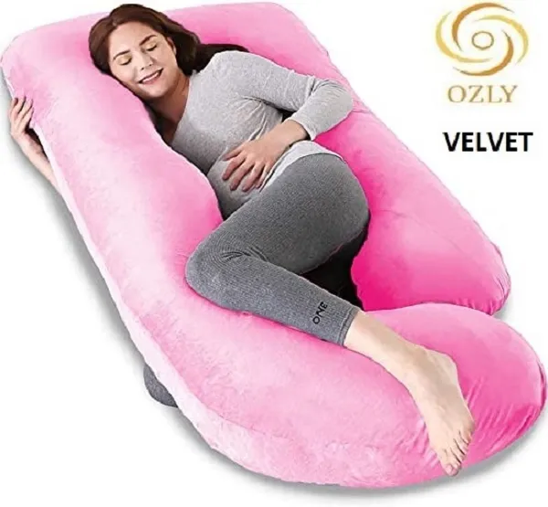 56_Inches_Full_Body_Pillow_Maternity_Pillow_For_Pregnant_Women_And_Comfort_J_Shaped_Pillow_With_Removable_Washable_Velvet_Cover