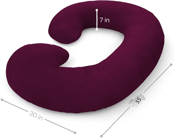 Maroon_Microfibre_Pregnancy_Pillow