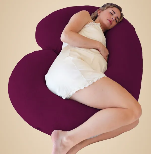 Maroon_Microfibre_Pregnancy_Pillow