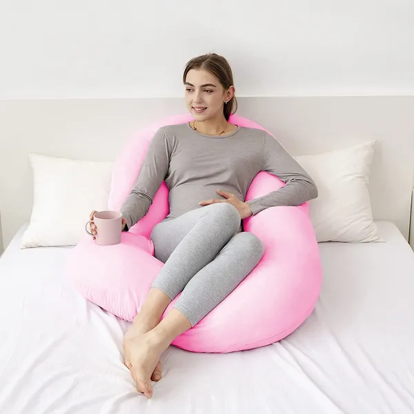 Pink_Microfibre_Pregnancy_Pillow