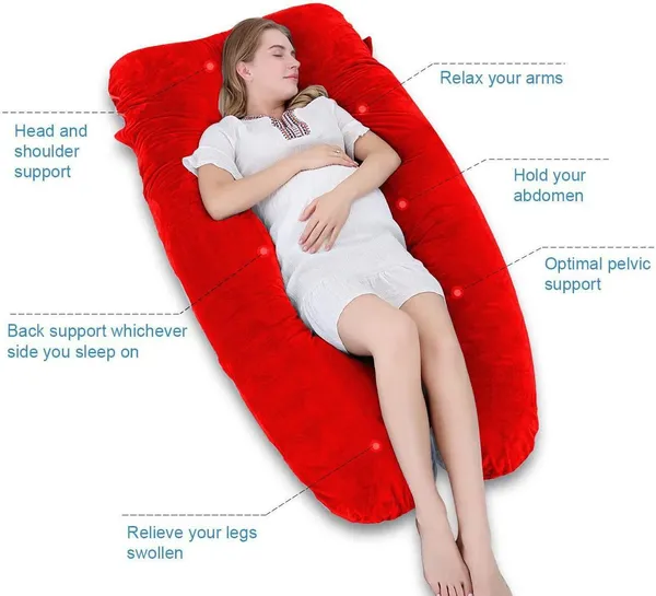 Red_Microfibre_Pregnancy_Pillow