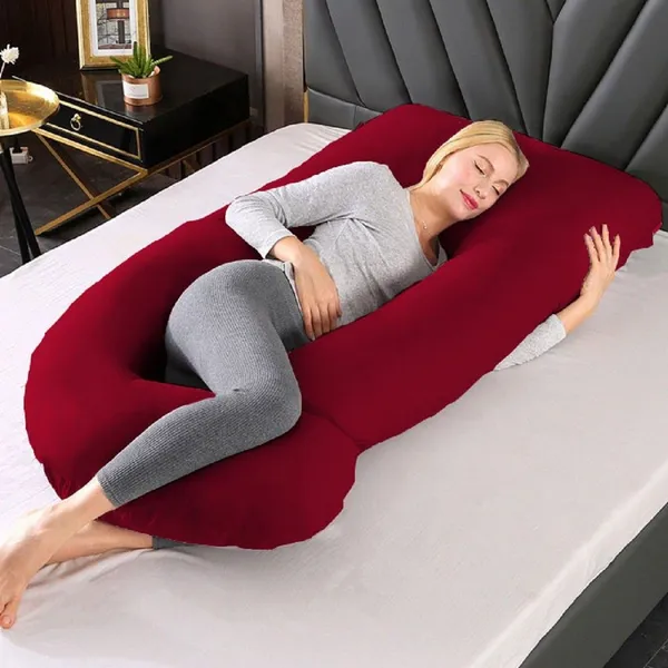 Maroon_Microfibre_Pregnancy_Pillow