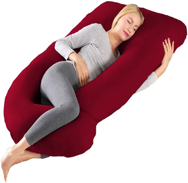 Maroon_Microfibre_Pregnancy_Pillow