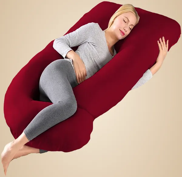 Maroon_Microfibre_Pregnancy_Pillow